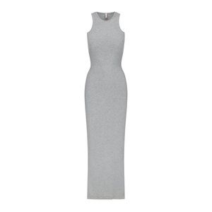 SKIMS SOFT LOUNGE SHIMMER RACERBACK DRESS in Heather Grey (XS)